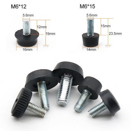 100 PCS Adjustable Foot Pad Furniture Screw Support Stub, M6x15-garmade.com