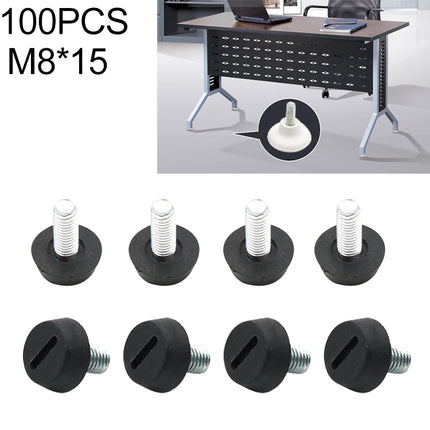 100 PCS Adjustable Foot Pad Furniture Screw Support Stub, M8x15-garmade.com