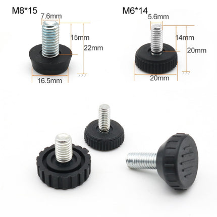 100 PCS Adjustable Foot Pad Furniture Screw Support Stub, M8x15-garmade.com