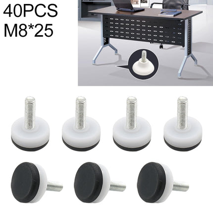 40 PCS Adjustable Foot Pad Furniture Screw Support Stub, M8x25-garmade.com