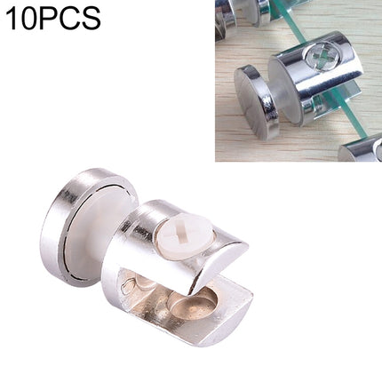 10 PCS Zinc Alloy Bright Fixed Bracket Connection 8mm Cylindrical Glass Fixing Clamp with Base-garmade.com