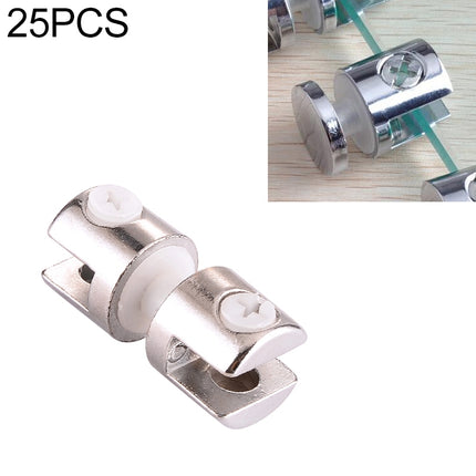 25 PCS Zinc Alloy Bright Fixed Bracket Connection 8mm Double-sided Glass Fixing Clamp-garmade.com