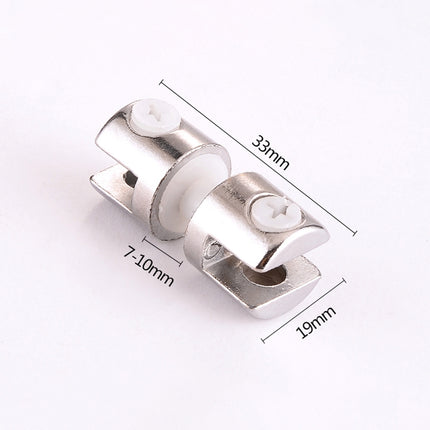 25 PCS Zinc Alloy Bright Fixed Bracket Connection 8mm Double-sided Glass Fixing Clamp-garmade.com