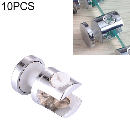 10 PCS Zinc Alloy Bright Fixed Bracket Connection 10mm Cylindrical Glass Fixing Clamp with Base-garmade.com