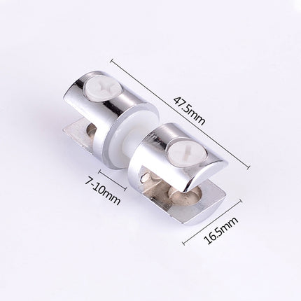 10 PCS Zinc Alloy Bright Fixed Bracket Connection 10mm Cylindrical Double-sided Glass Fixing Clamp-garmade.com