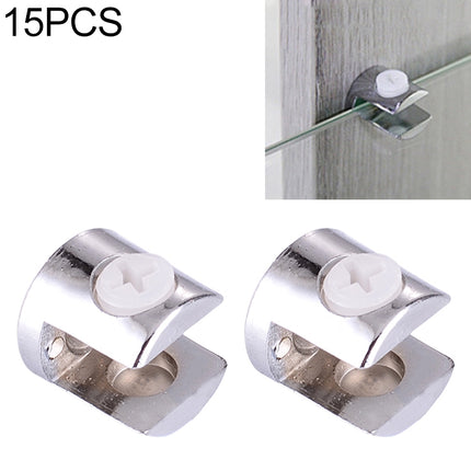 15 PCS Zinc Alloy Bright Fixed Bracket Connection 12mm Cylindrical Glass Fixing Clamp-garmade.com
