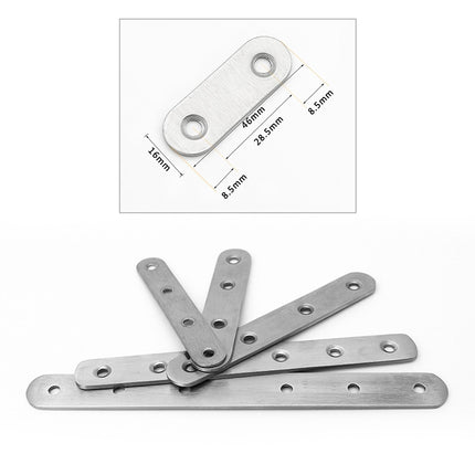 100 PCS Stainless Steel Connection Code Straight Connecting Piece, Number: 2-garmade.com