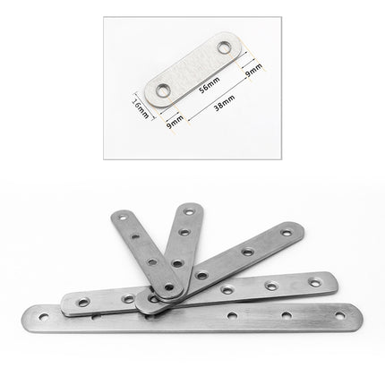 50 PCS Stainless Steel Connection Code Straight Connecting Piece, Number: 3-garmade.com