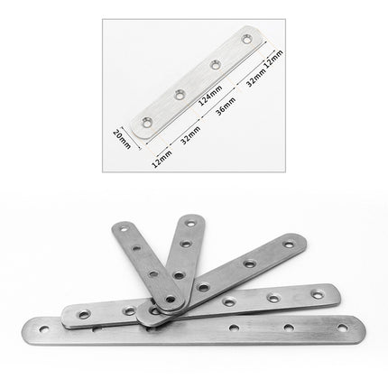 100 PCS Stainless Steel Connection Code Straight Connecting Piece, Number: 7-garmade.com
