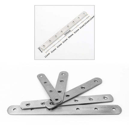 10 PCS Stainless Steel Connection Code Straight Connecting Piece, Number: 10-garmade.com