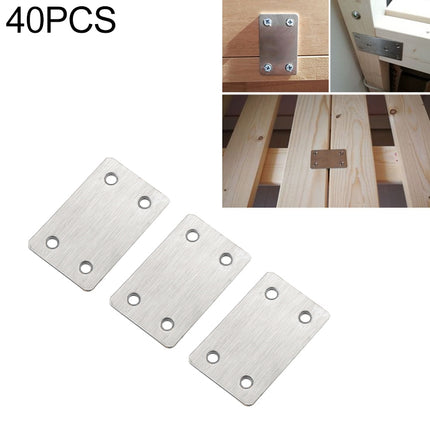 40 PCS Stainless Steel Connection Code Straight Connecting Piece, Number: 12-garmade.com