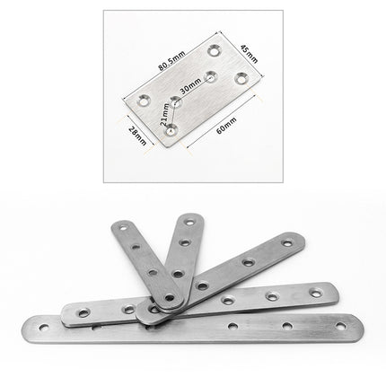 10 PCS Stainless Steel Connection Code Straight Connecting Piece, Number: 13-garmade.com