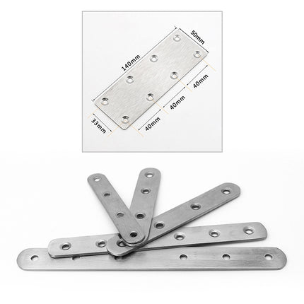 5 PCS Stainless Steel Connection Code Straight Connecting Piece, Number: 15-garmade.com