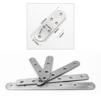 6 PCS Stainless Steel Connection Code Straight Connecting Piece, Number: 19-garmade.com