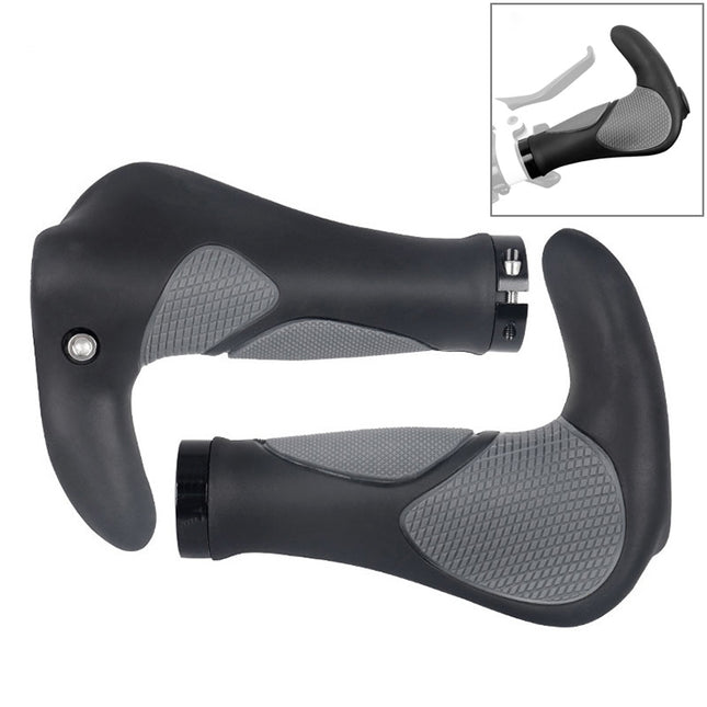 DEEMOUNT BGP110 Mountain Bike Bicycle Rubber Handlebar Cover, Horn Version-garmade.com