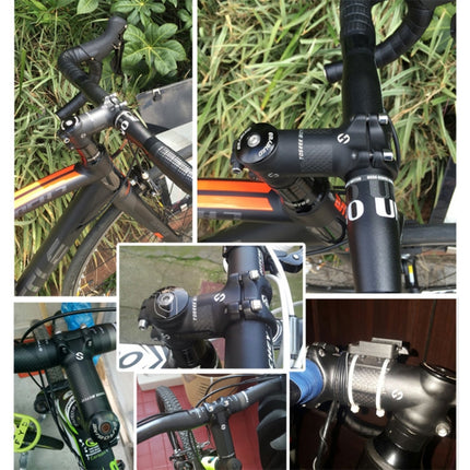 TOSEEK Road Mountain Bike Ultra-light Handlebar Stem Riser Faucet, Size: 17 Degree, 100mm (Gloss)-garmade.com
