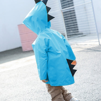 Cartoon Dinosaur Children Fashion Raincoat Size: XL(Blue)-garmade.com