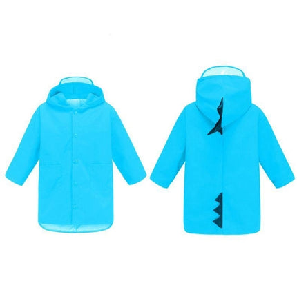 Cartoon Dinosaur Children Fashion Raincoat Size: XXXL(Blue)-garmade.com