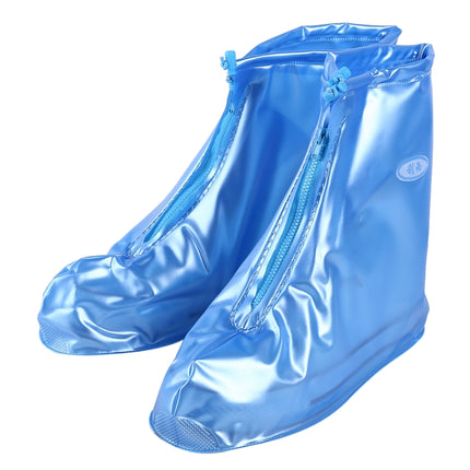 Fashion PVC Non-slip Waterproof Thick-soled Shoe Cover Size: S(Blue)-garmade.com