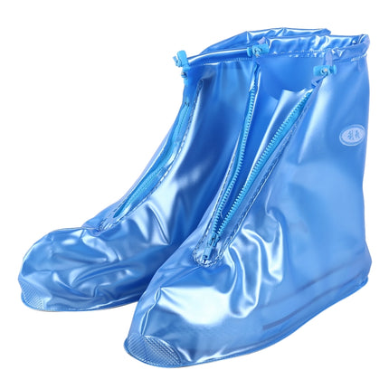 Fashion PVC Non-slip Waterproof Thick-soled Shoe Cover Size: M(Blue)-garmade.com