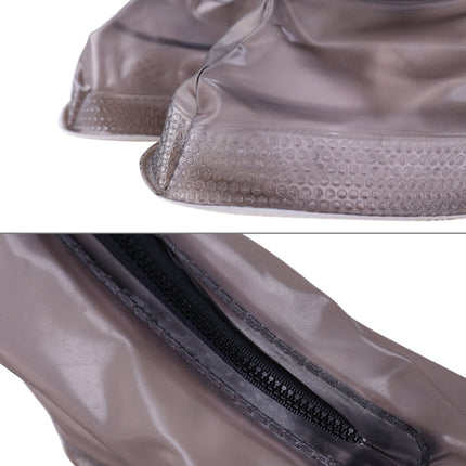 Fashion PVC Non-slip Waterproof Thick-soled Shoe Cover Size: L(White)-garmade.com