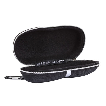 HDCRAFTER E-001 Sunglasses Zipper Style Solid Glasses Protection Case + Microfiber Cloth, Size: 16*7*4cm-garmade.com