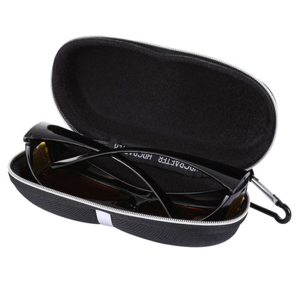 HDCRAFTER E-001 Sunglasses Zipper Style Solid Glasses Protection Case + Microfiber Cloth, Size: 16*7*4cm-garmade.com