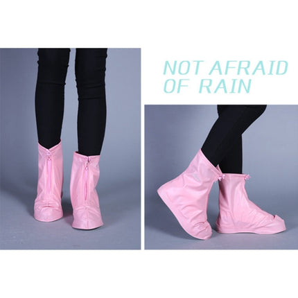 Fashion Children PVC Non-slip Waterproof Thick-soled Shoe Cover Size: M(Pink)-garmade.com