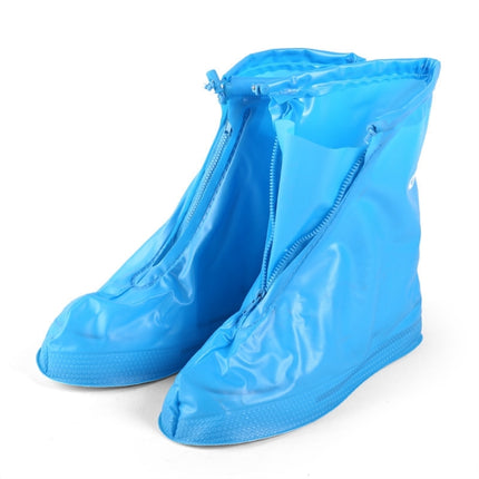 Fashion Children PVC Non-slip Waterproof Thick-soled Shoe Cover Size: M(Baby Blue)-garmade.com