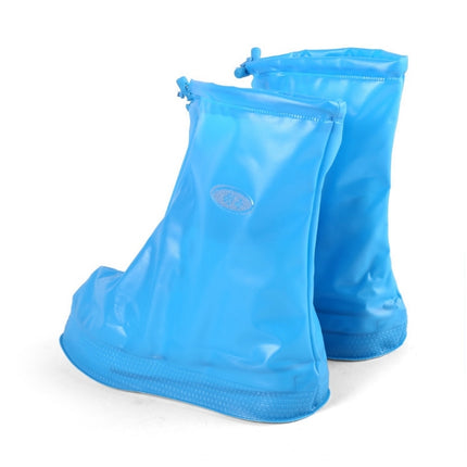 Fashion Children PVC Non-slip Waterproof Thick-soled Shoe Cover Size: XL(Baby Blue)-garmade.com