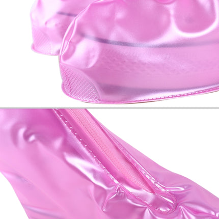 Fashion PVC Non-slip Waterproof Thick-soled Shoe Cover Size: S(Pink)-garmade.com