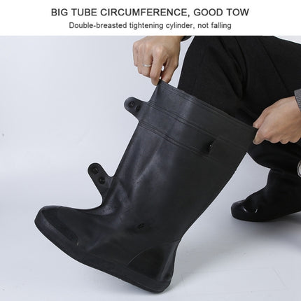 High Tube Rainproof Snowproof Adult Shoe Cover Size: XL(Black)-garmade.com