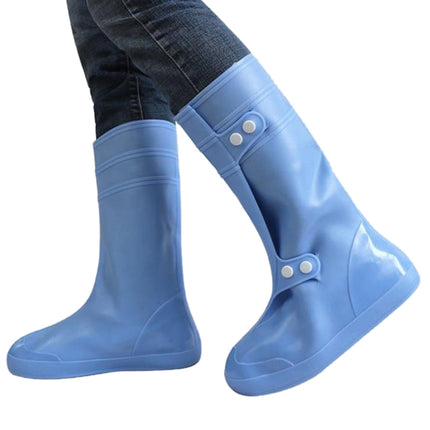 High Tube Rainproof Snowproof Adult Shoe Cover Size: XL(Blue)-garmade.com
