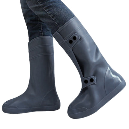 High Tube Rainproof Snowproof Adult Shoe Cover Size: XXL(Dark Gray)-garmade.com