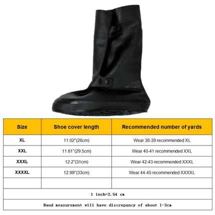 High Tube Rainproof Snowproof Adult Shoe Cover Size: XXXL(Dark Gray)-garmade.com