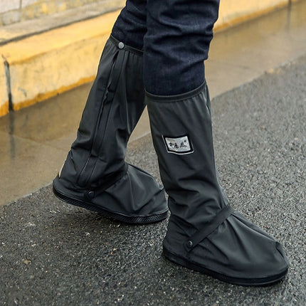 Outdoor High Tube Rainproof Snowproof Thickened Rain Shoes Size: L(Black)-garmade.com