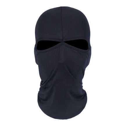 Balaclava Style Unisex Elastic Lycra Dual Holes Biking Head Mask(Black)-garmade.com