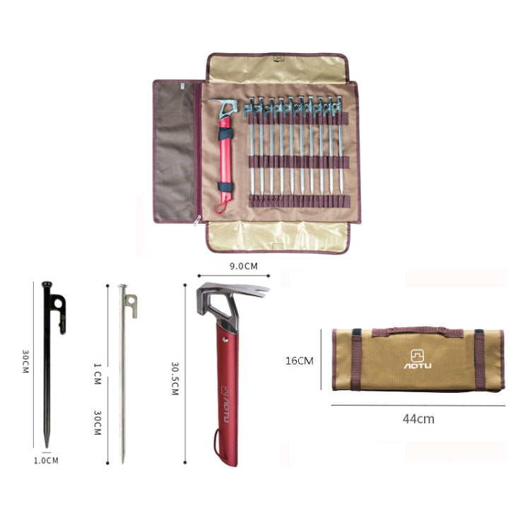 AOTU AT6543-2 Outdoor Camping Tent Nails Accessories Tool Kit(Silver)-garmade.com