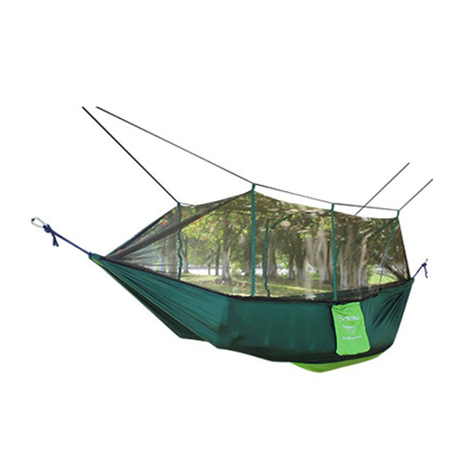AOTU AT6730 Outdoor Camping Nylon Cloth Mosquito Repellent Hammock(Green)-garmade.com