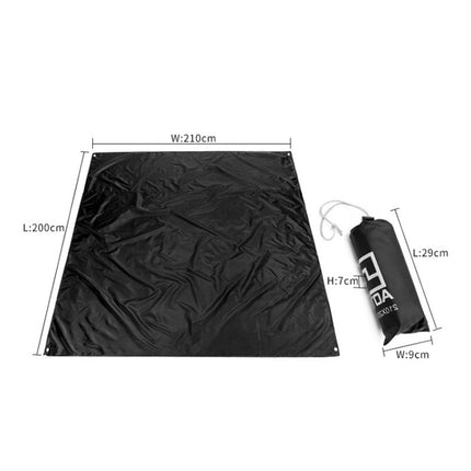 AOTU AT6212 Oxford Cloth Outdoor Camping Picnic Mat, Size: 210 x 200cm (Black)-garmade.com
