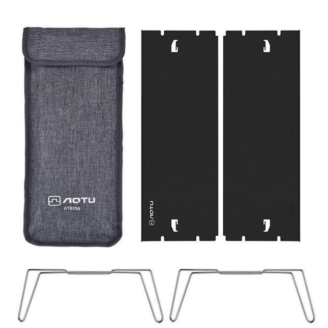 AOTU AT6759 Outdoor Ultra-light Portable Folding Small Table (Black)-garmade.com