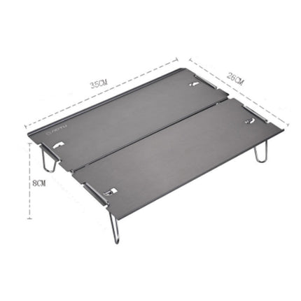 AOTU AT6759 Outdoor Ultra-light Portable Folding Small Table (Black)-garmade.com