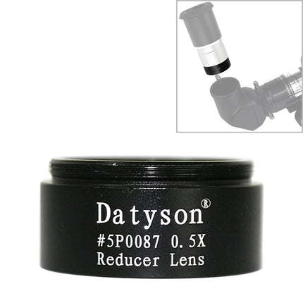 Datyson 5P0087 Fine Thread Astronomical Telescope Accessories 1.25 inch 0.5X Defocusing Lens Reducer(Black)-garmade.com