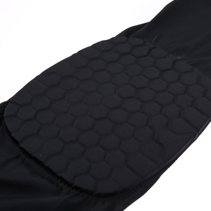 1 PC Beehive Shaped Sports Collision-resistant Lycra Elastic Knee Support Guard, Long Version, Size: L(Black)-garmade.com