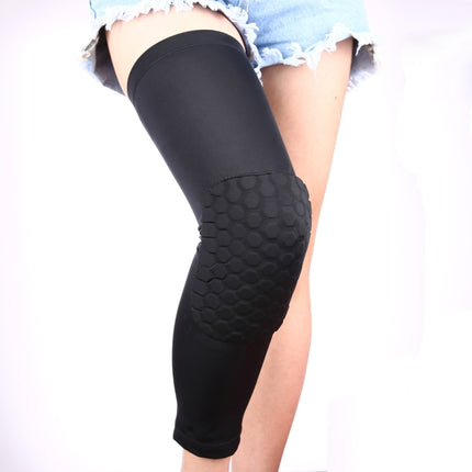 1 PC Beehive Shaped Sports Collision-resistant Lycra Elastic Knee Support Guard, Long Version, Size: M(Black)-garmade.com