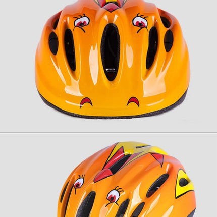 Children Outdoor Sports Biking Skating Skateboarding Adjustable Streamline Protective Helmet, Suitable Head Circumference: 46 - 59 cm(Orange)-garmade.com