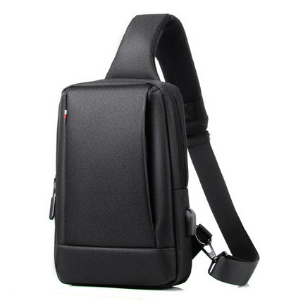 OUMANTU 903 Oxford Cloth Chest Bag Business Casual One-shoulder Crossbody Bag(Black)-garmade.com