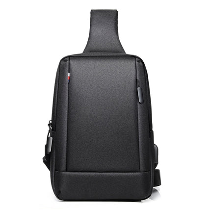 OUMANTU 903 Oxford Cloth Chest Bag Business Casual One-shoulder Crossbody Bag(Black)-garmade.com