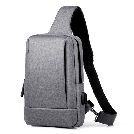 OUMANTU 903 Oxford Cloth Chest Bag Business Casual One-shoulder Crossbody Bag(Light Grey)-garmade.com