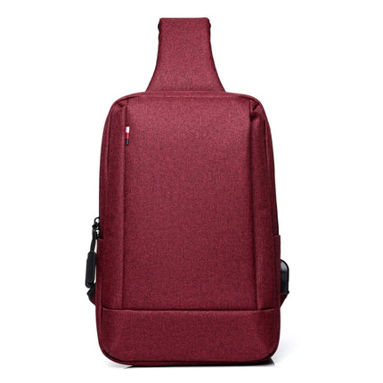 OUMANTU 903 Oxford Cloth Chest Bag Business Casual One-shoulder Crossbody Bag(Red)-garmade.com